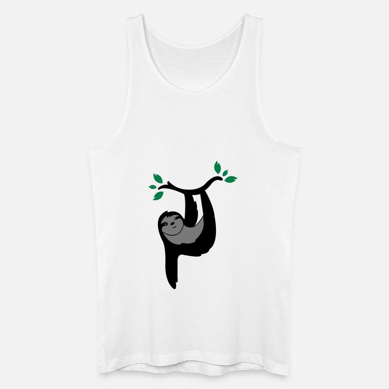 faultier_02 - Männer Bio Tank Top - Weiß