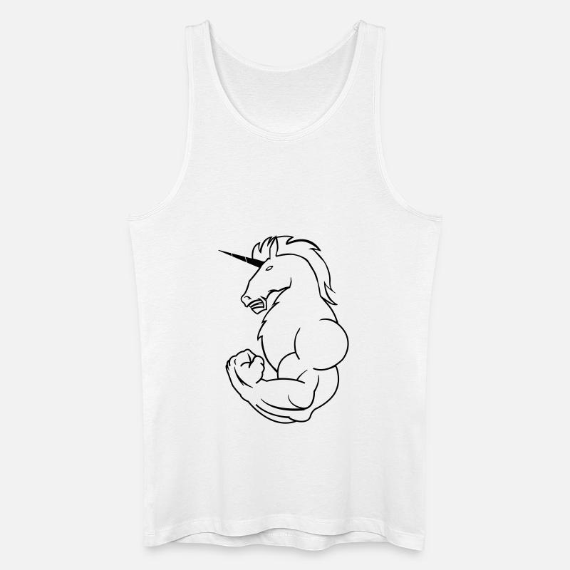 bodybuilding_einhorn - Männer Bio Tank Top - Weiß