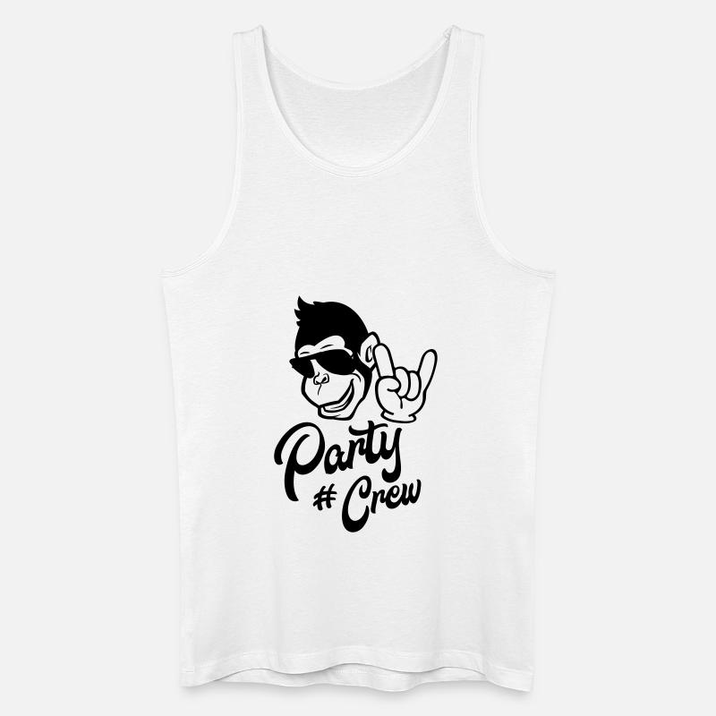 monkey cool party crew - Männer Bio Tank Top - Weiß