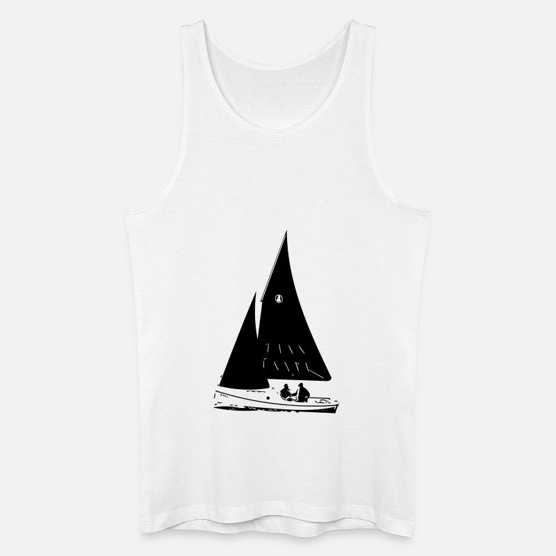 Segelboot - Männer Bio Tank Top - Weiß