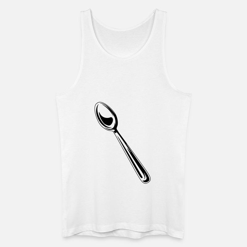 besteck symbol löffel - Männer Bio Tank Top - Weiß