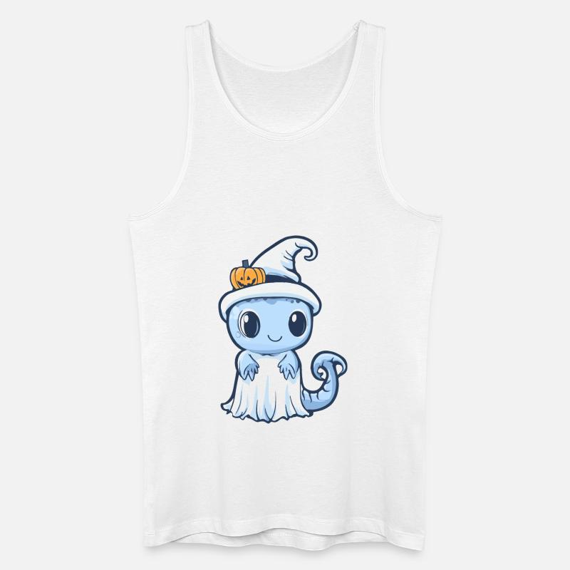 Echse Halloween Comic Geist - Männer Bio Tank Top - Weiß