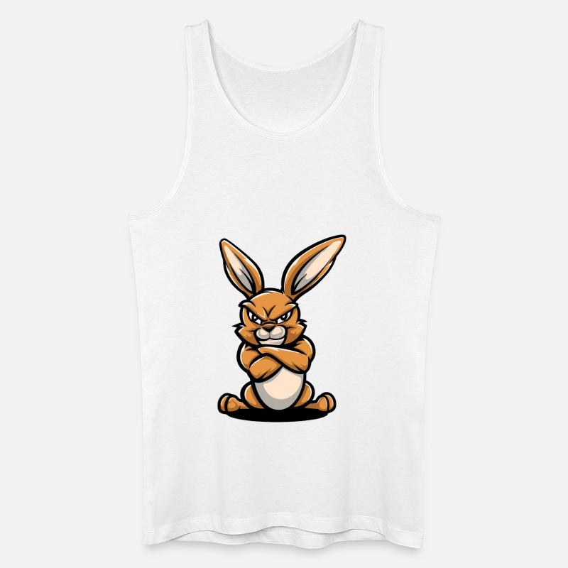 Hase Comic - Männer Bio Tank Top - Weiß