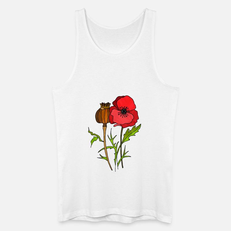 Blumen - Männer Bio Tank Top - Weiß