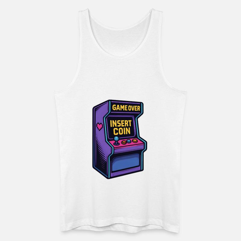 Insert Coin – Retro Arcade Vibes - Männer Bio Tank Top - Weiß