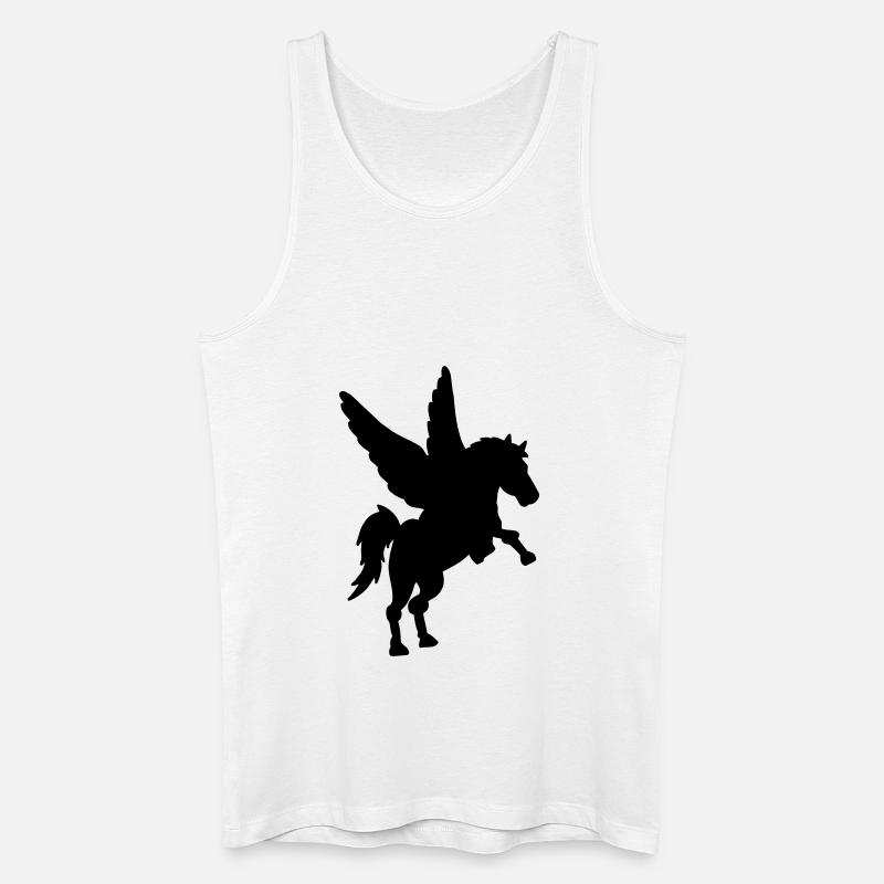 Pegasus - Männer Bio Tank Top - Weiß