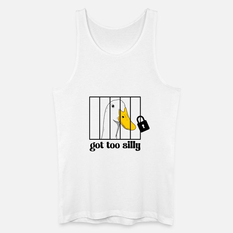Gans hinter gittern - Männer Bio Tank Top - Weiß