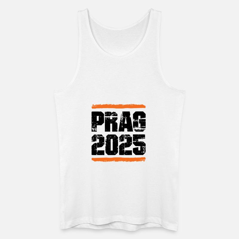 Prag 2025 Team - Männer Bio Tank Top - Weiß