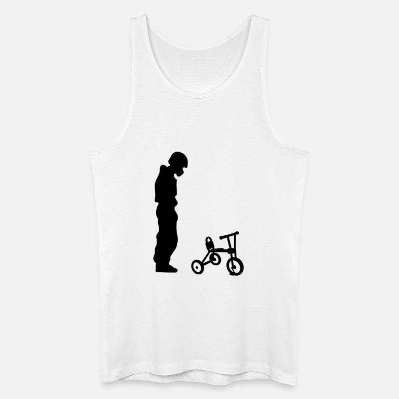Biker - Männer Bio Tank Top - Weiß