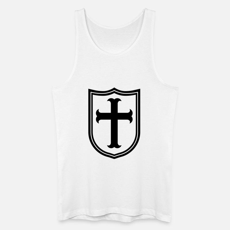 Tempelritter - Männer Bio Tank Top - Weiß