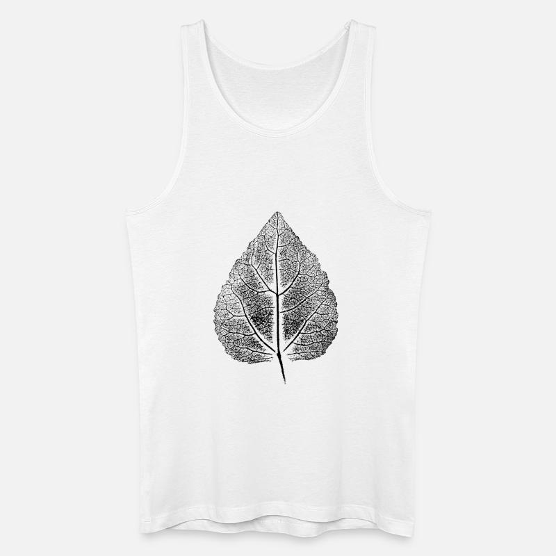 Blatt Linde ANALOG Kunstdruck - Männer Bio Tank Top - Weiß
