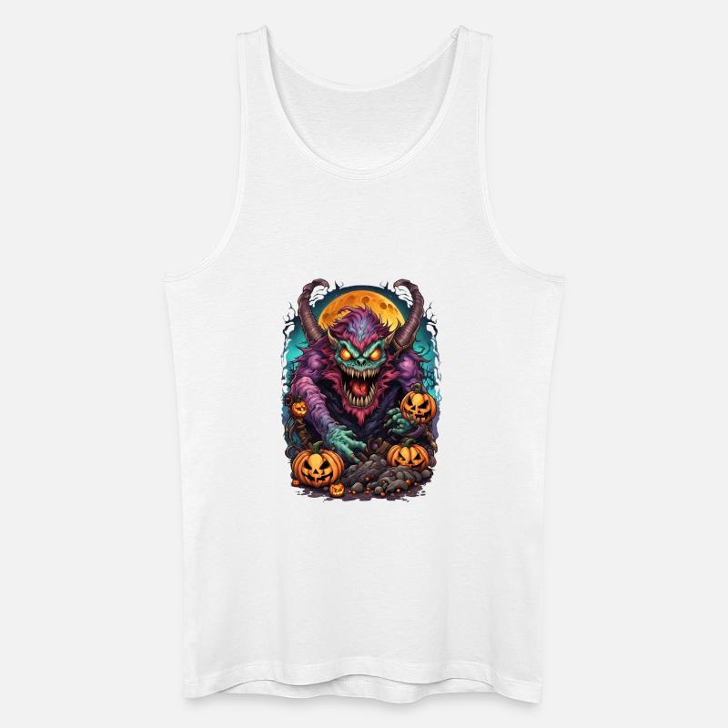Dämon Halloween  - Männer Bio Tank Top - Weiß
