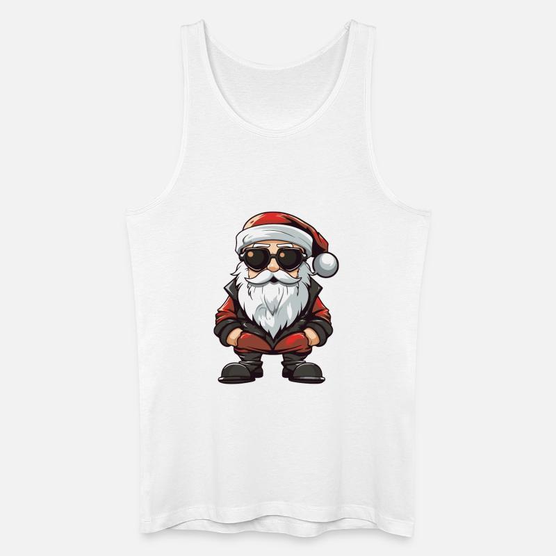 Weihnachtsmann Comic Santa - Männer Bio Tank Top - Weiß