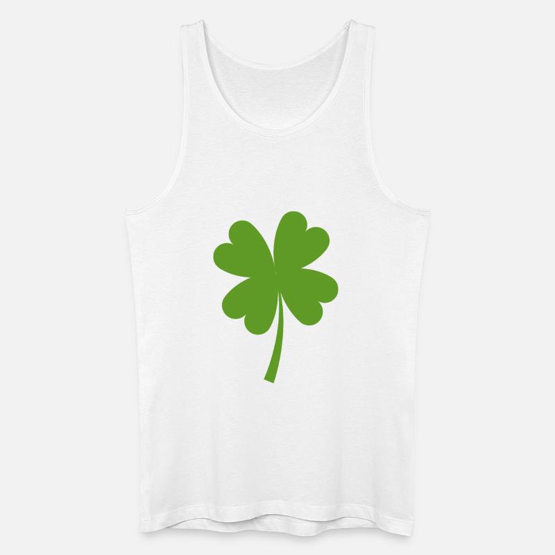 Solid four-leaf clover - Men’s Organic Tank Top - white