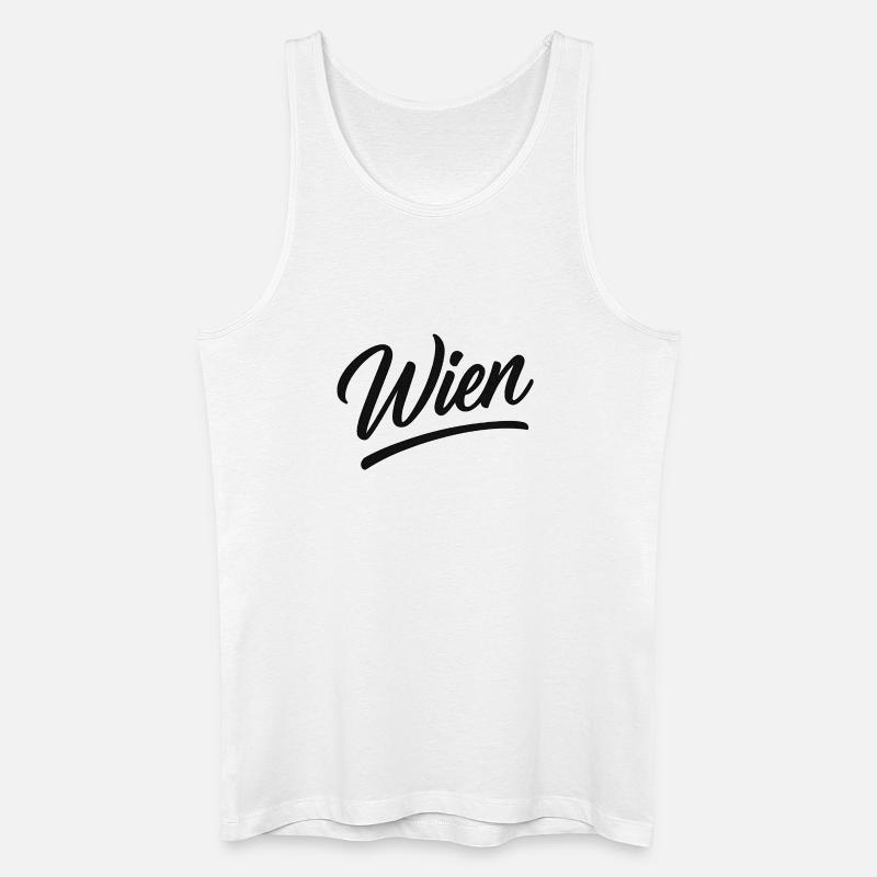 Wien Script - Männer Bio Tank Top - Weiß