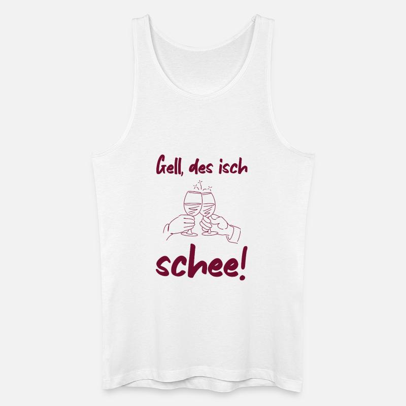 Schee - badisches Sprichwort Freundschaft Wein - Männer Bio Tank Top - Weiß