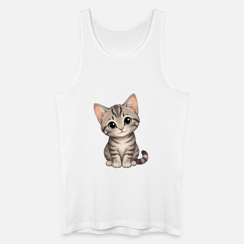 Liebes Kätzchen - Männer Bio Tank Top - Weiß
