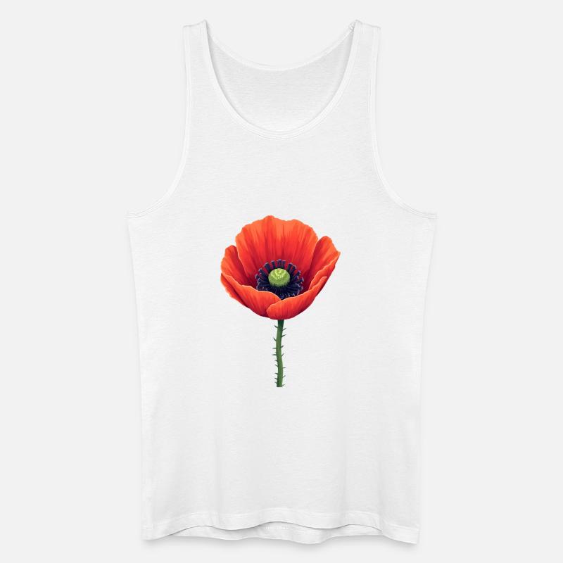 Mohnblume - Männer Bio Tank Top - Weiß