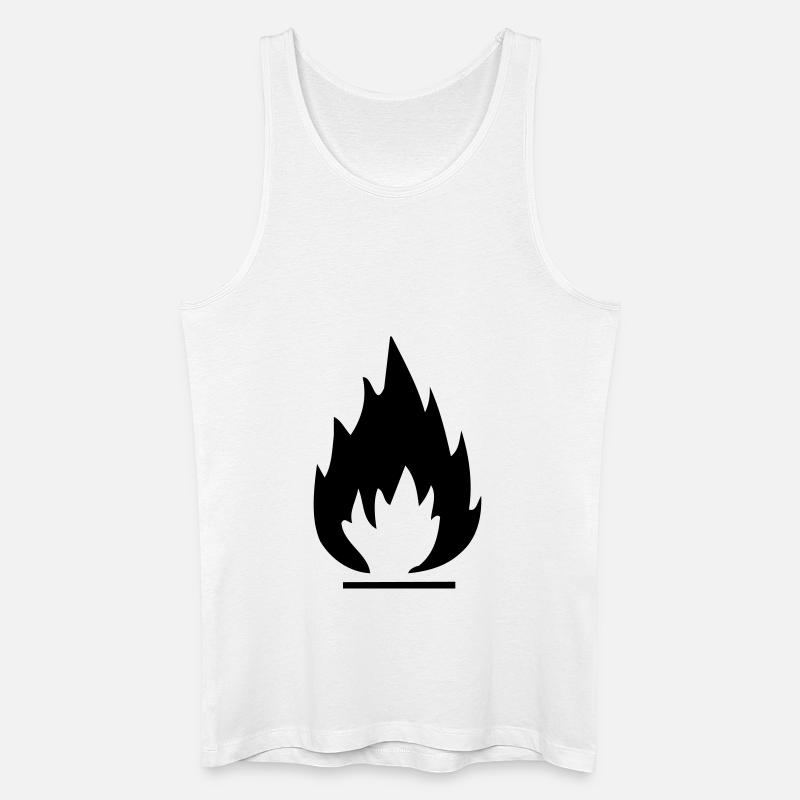 feuer - Männer Bio Tank Top - Weiß