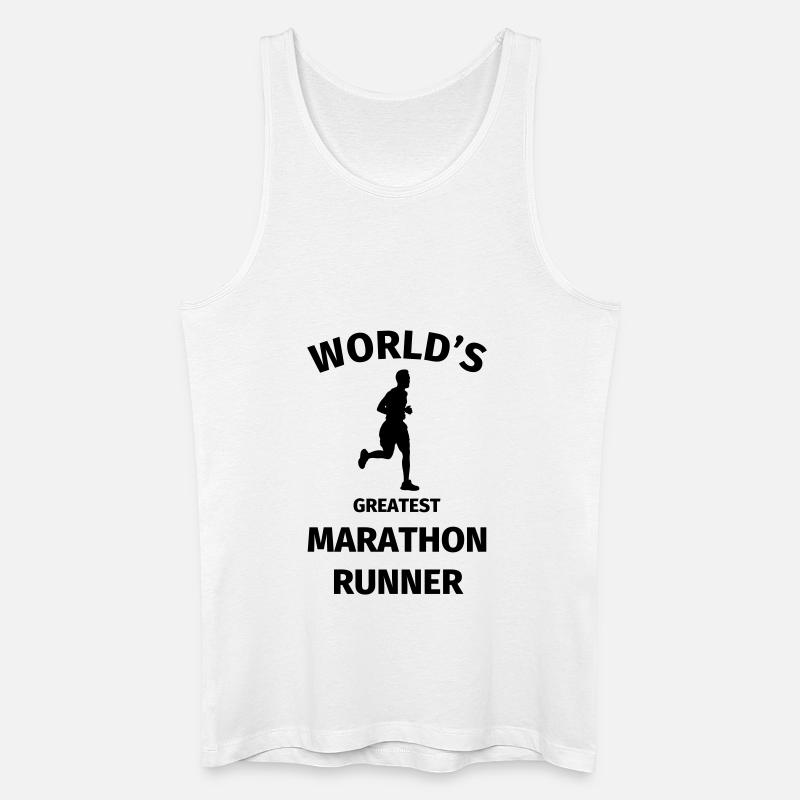 World's Greatest Marathon Runner - Männer Bio Tank Top - Weiß