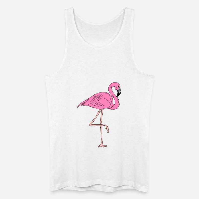 FLAMINGO - Männer Bio Tank Top - Weiß