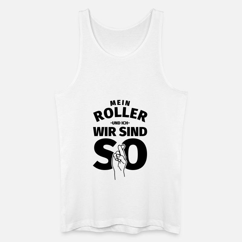 Rollerfahrer Geschenk - Männer Bio Tank Top - Weiß