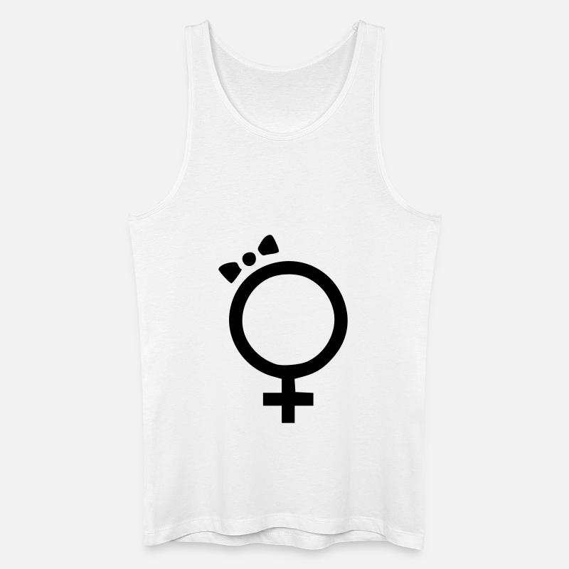 Geschlechtzeichen weibli - Männer Bio Tank Top - Weiß