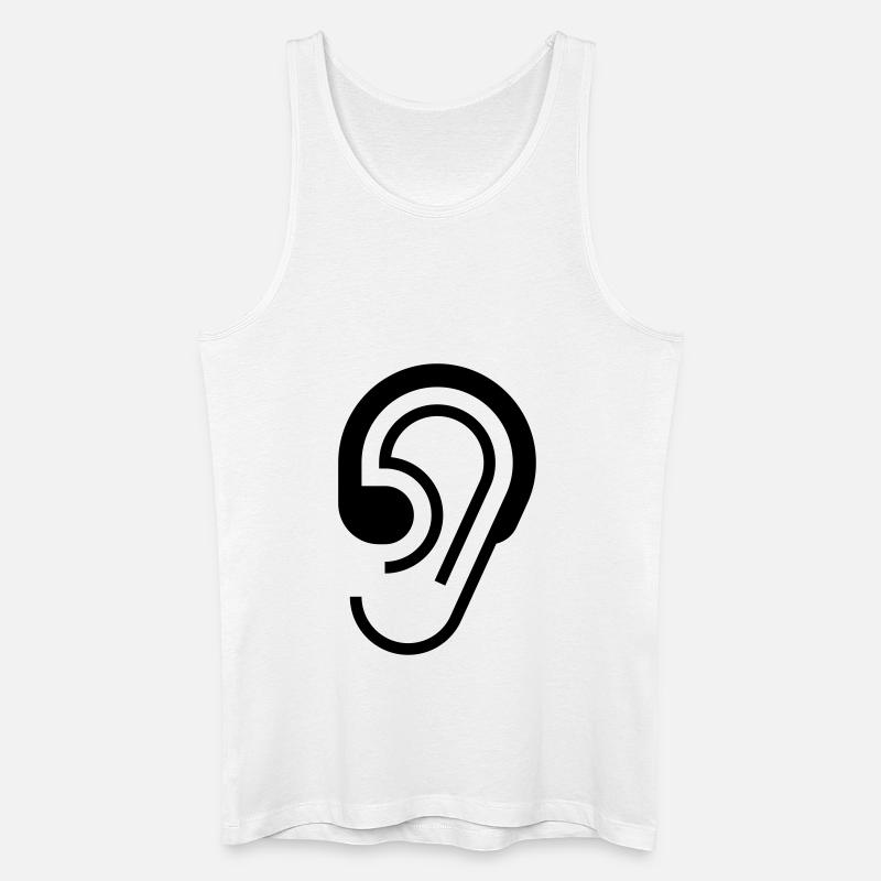 Hörgerät - Männer Bio Tank Top - Weiß
