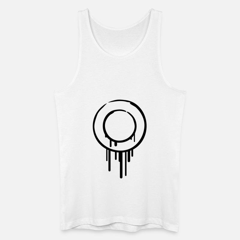 circle_rings_graffiti - Männer Bio Tank Top - Weiß