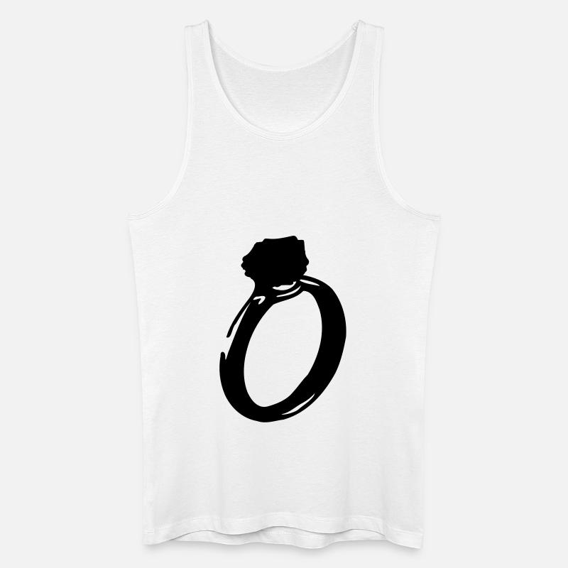 diamond_ring - Männer Bio Tank Top - Weiß