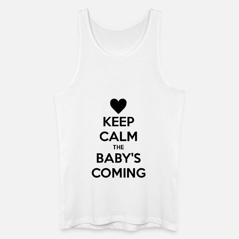 keep calm baby - Männer Bio Tank Top - Weiß