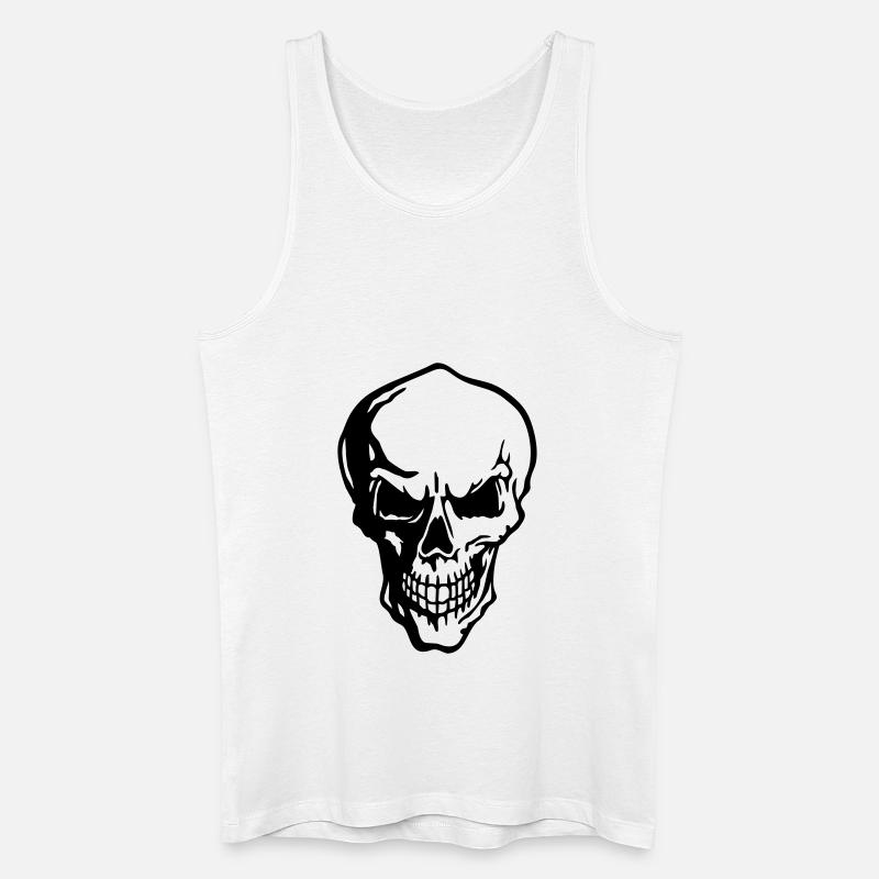 skull_2 - Männer Bio Tank Top - Weiß