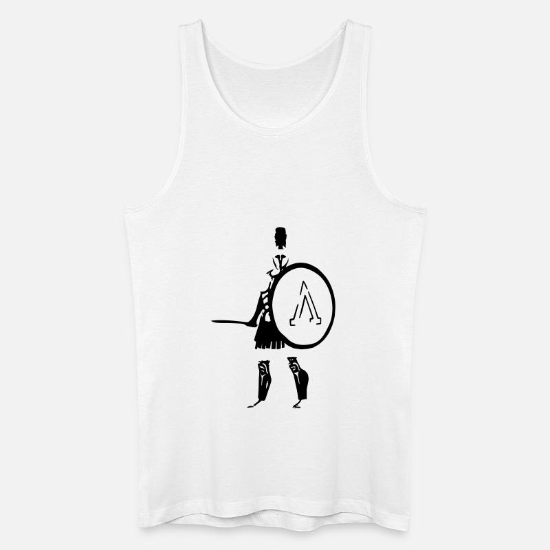 Spartan2 - Männer Bio Tank Top - Weiß