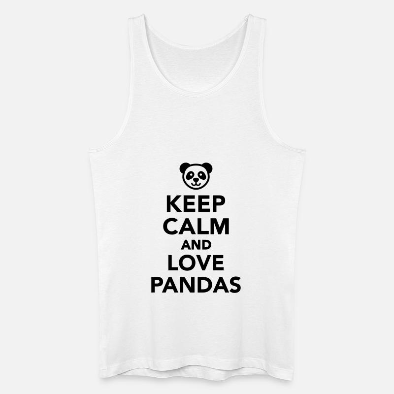 Panda - Männer Bio Tank Top - Weiß