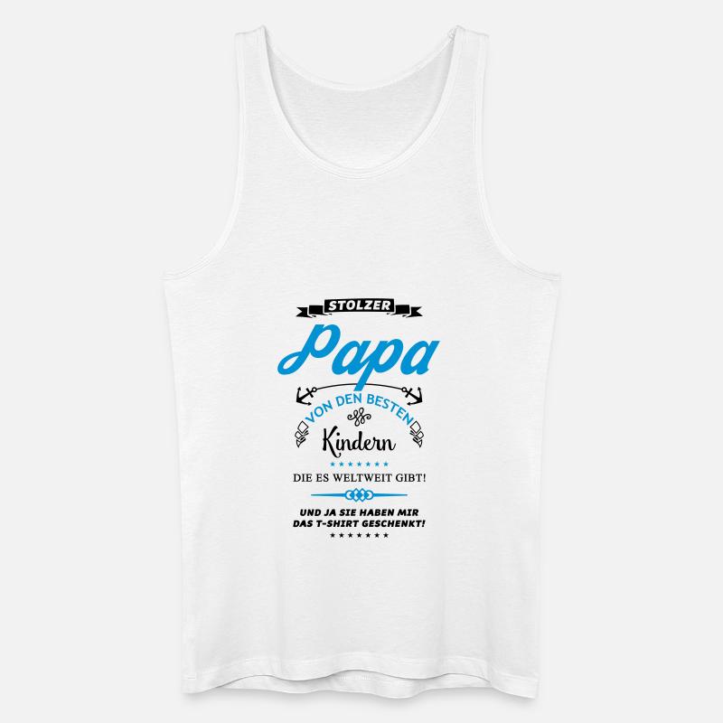 stolzer papa - Männer Bio Tank Top - Weiß