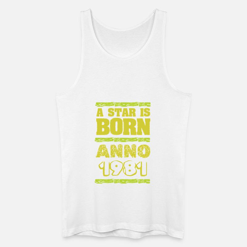 Star 1981 - Männer Bio Tank Top - Weiß