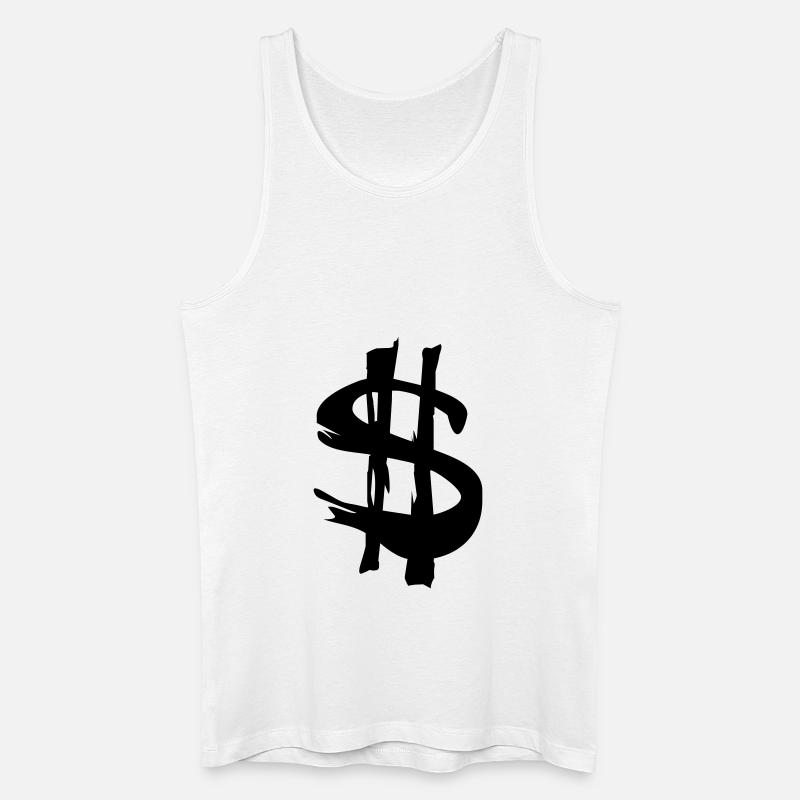 dollar - Männer Bio Tank Top - Weiß