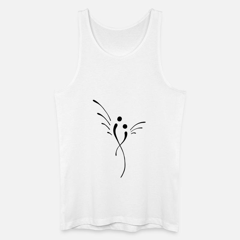 engel, - Männer Bio Tank Top - Weiß