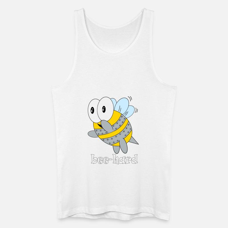 bee hard - Männer Bio Tank Top - Weiß