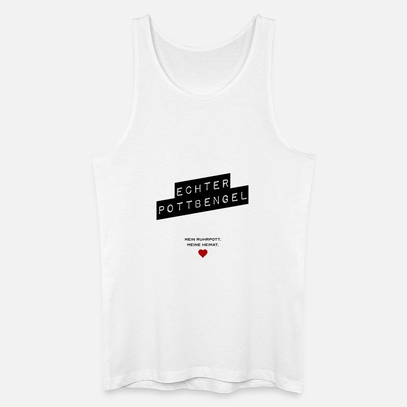 Echter Pottbengel - Männer Bio Tank Top - Weiß