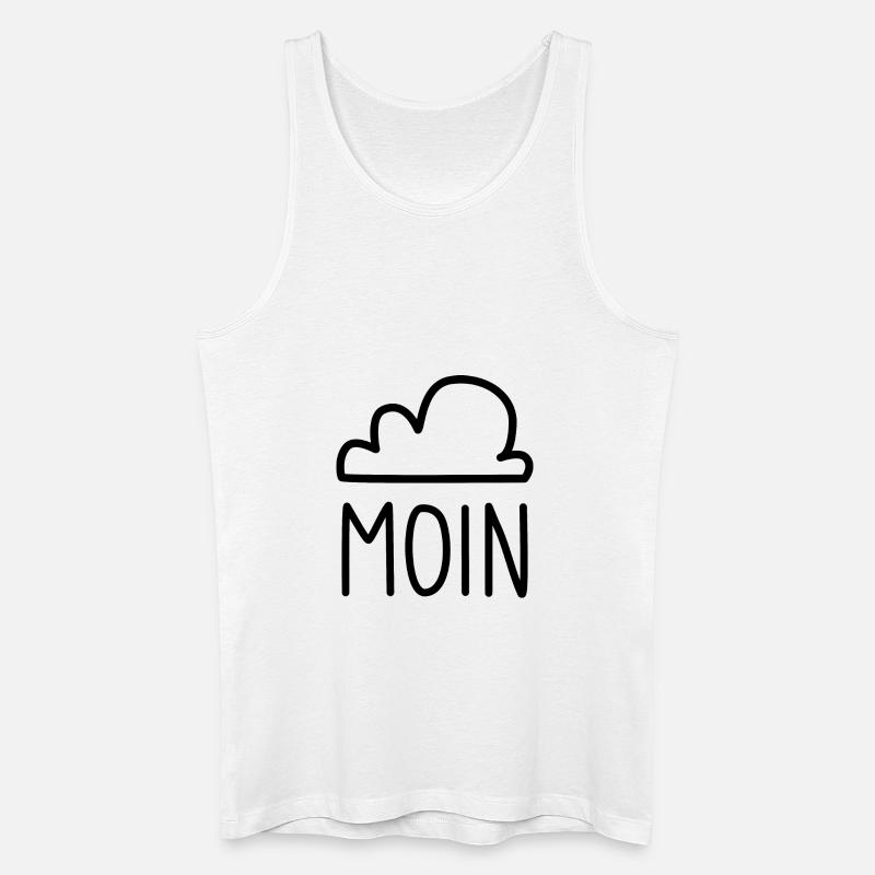 Moin mit Wolke - Männer Bio Tank Top - Weiß