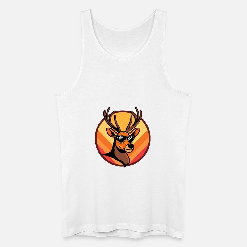 Deer Comic Cool Summer - Men’s Organic Tank Top - white