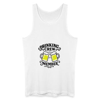 Drinking Crew Bier - Männer Bio Tank Top - Weiß - Vorne