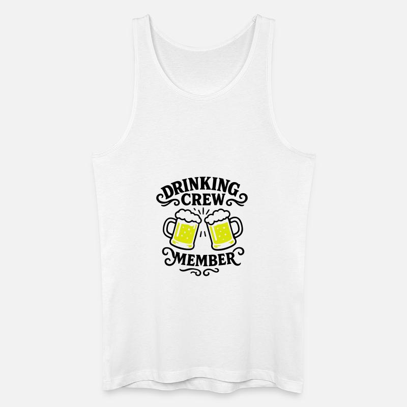 Drinking Crew Bier - Männer Bio Tank Top - Weiß