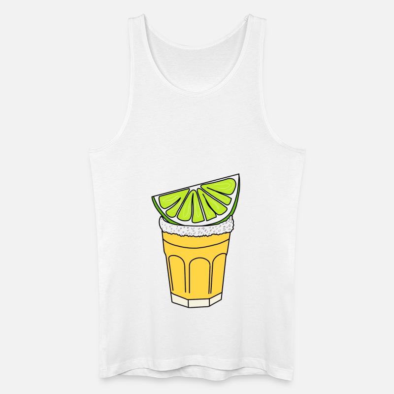 Tequila - Männer Bio Tank Top - Weiß