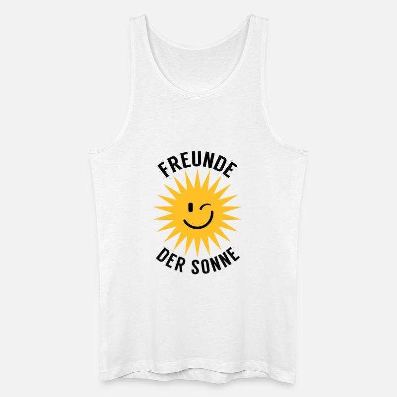 Freunde der Sonne - Männer Bio Tank Top - Weiß