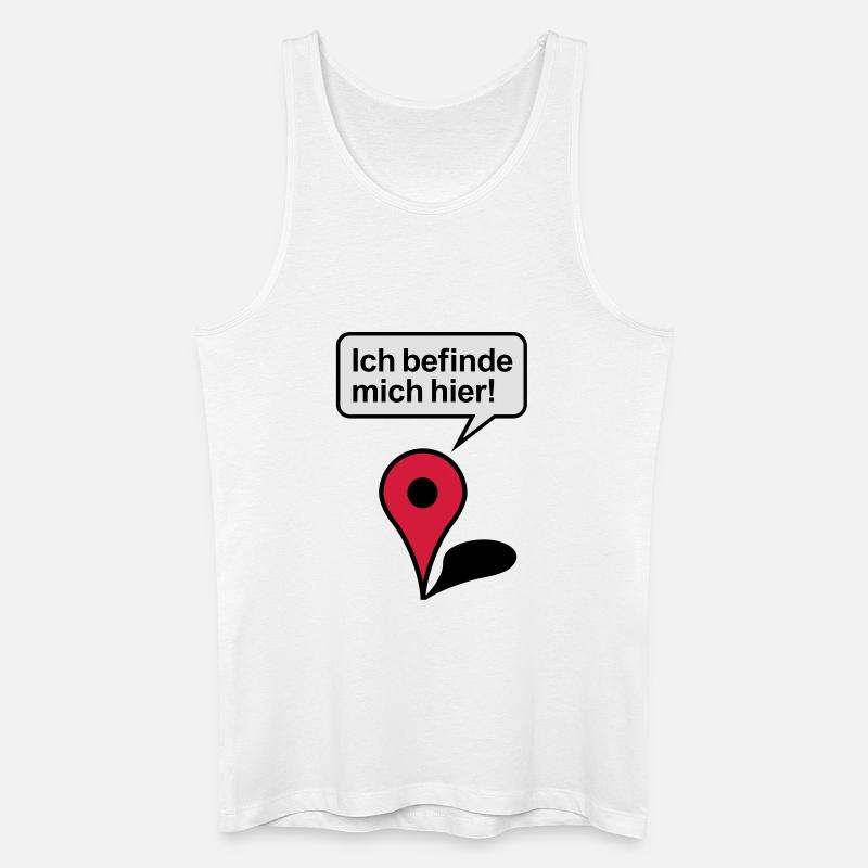 Ich befinde mich hier Google Maps - Männer Bio Tank Top - Weiß