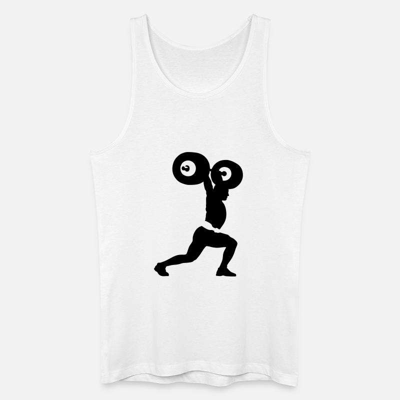 Gewichtheber - Männer Bio Tank Top - Weiß