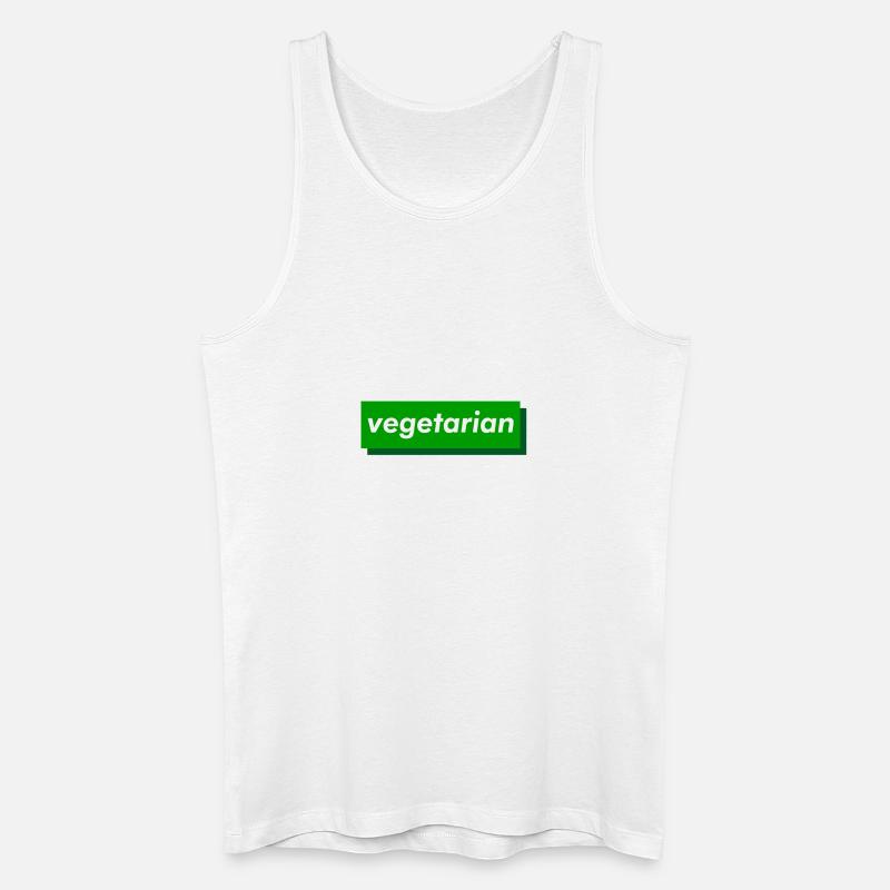 vegetarian - Männer Bio Tank Top - Weiß