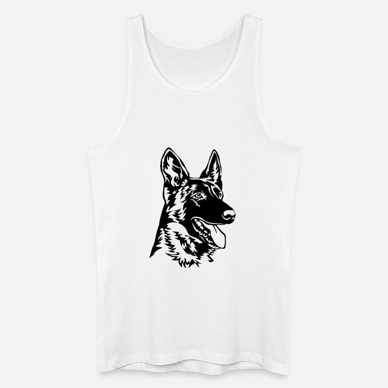 Hollandse Herder Kopf - Männer Bio Tank Top - Weiß